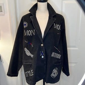Woman With Control denim jacket size XL